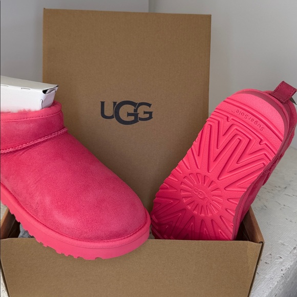 UGG NEW pink low cut suede boots. New inbox never worn. - Picture 2 of 3